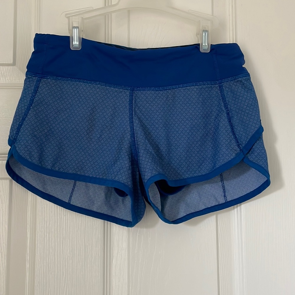 Blue Lululemon Speed Up shorts 2.5